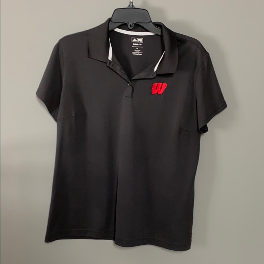 Wisconsin Adidas Golf Polo